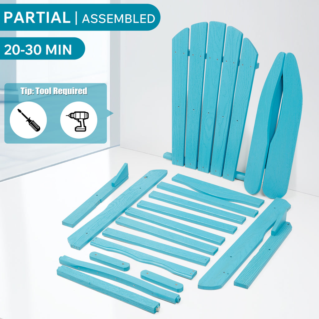 Wood Lounge Patio Chair for Garden Outdoor