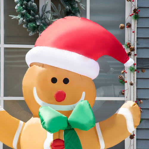 HOMCOM 6ft Christmas Inflatable Gingerbread Man
