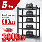 72"H 5-Tier Adjustable Heavy Duty Shelving Rack