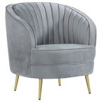 Grey Velvet Accent Chair
