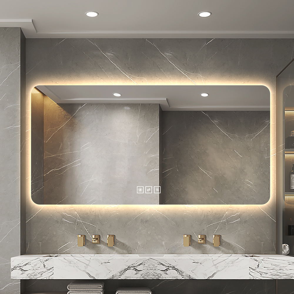 48"x24" LED Bathroom Mirror with One-Touch Demist Function