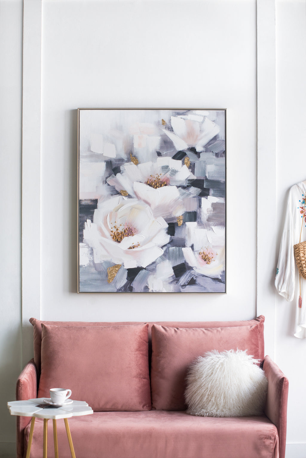 32.3x40.2" Sarah Framed Floral Wall Art