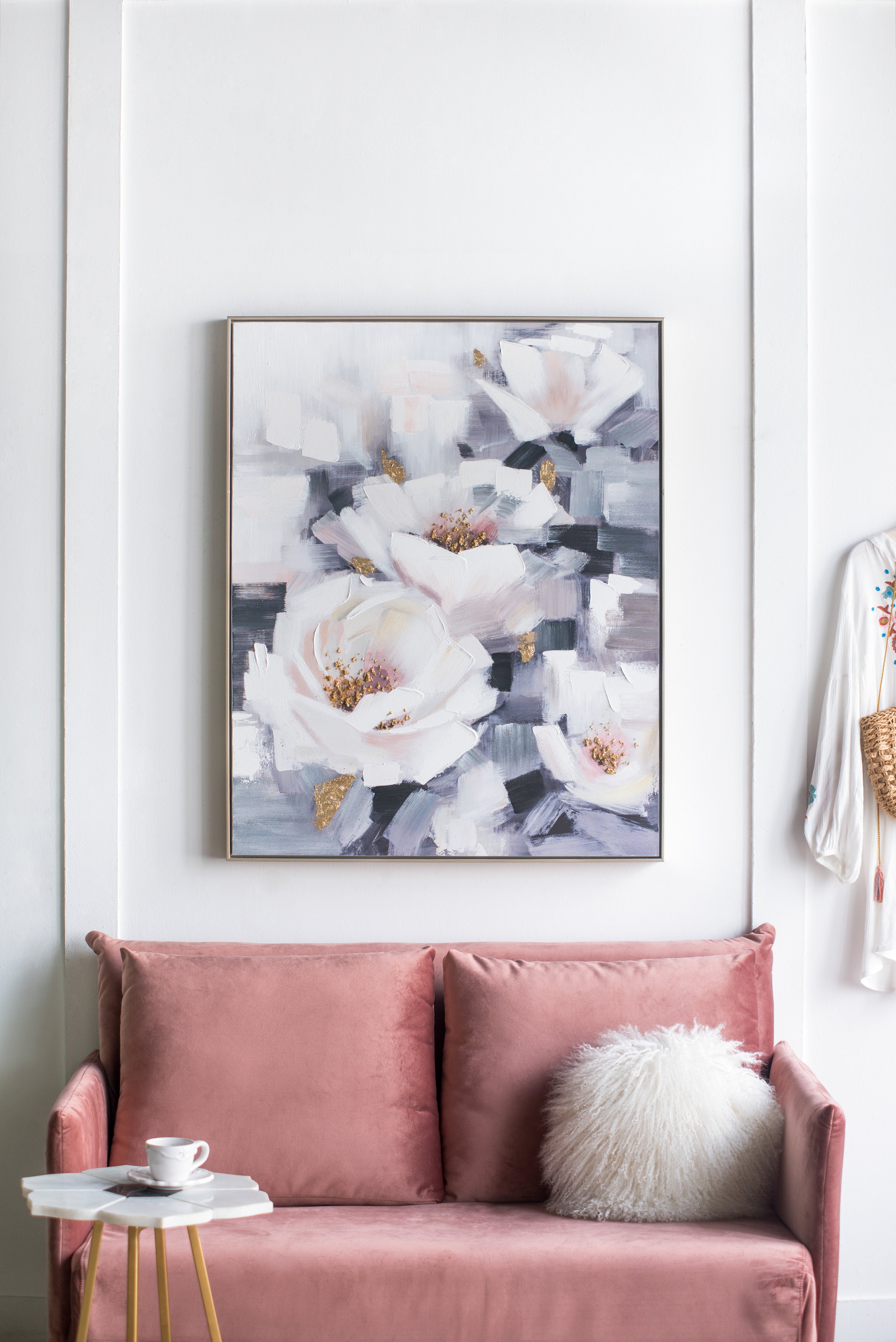32.3x40.2" Sarah Framed Floral Wall Art
