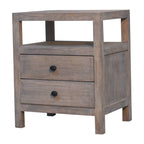 Acid Wash 2-Drawer Open Bedside