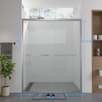Aluminum Frame Double Sliding Shower Door