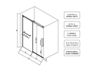 S-RM6076TB Sliding Shower Door