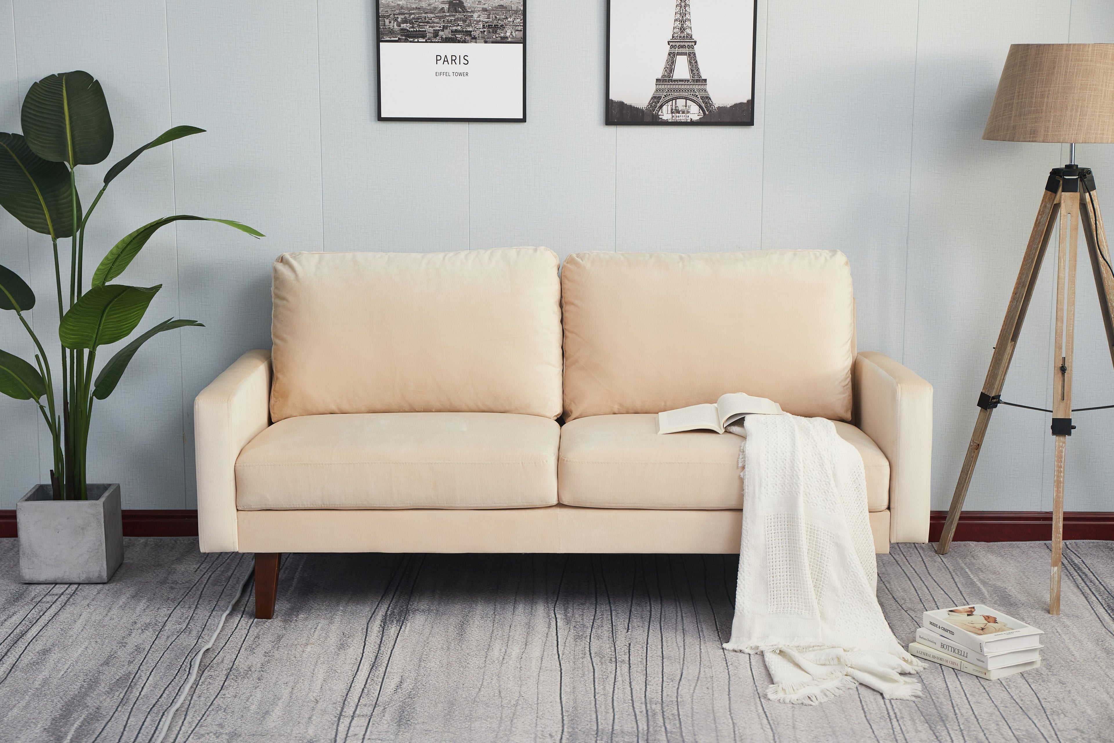 Beige Loveseat