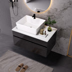 31.5 Inches Floating Single Small Bathroom Vanity with Sink
