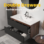 Gloria 36" Wall Mounted Soft Bathroom Vanity