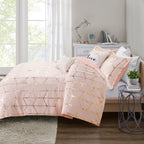 5-Piece King/Cal King 100% Polyester Brushed Printed Comforter Set