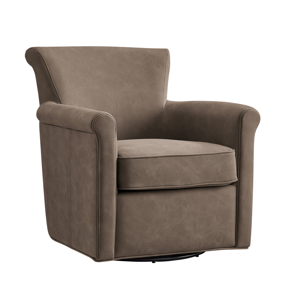 Westly Faux Leather Swivel Accent Chair