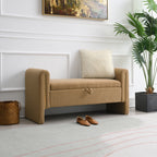 Modern Teddy Bed End Bench with Arms and Storage