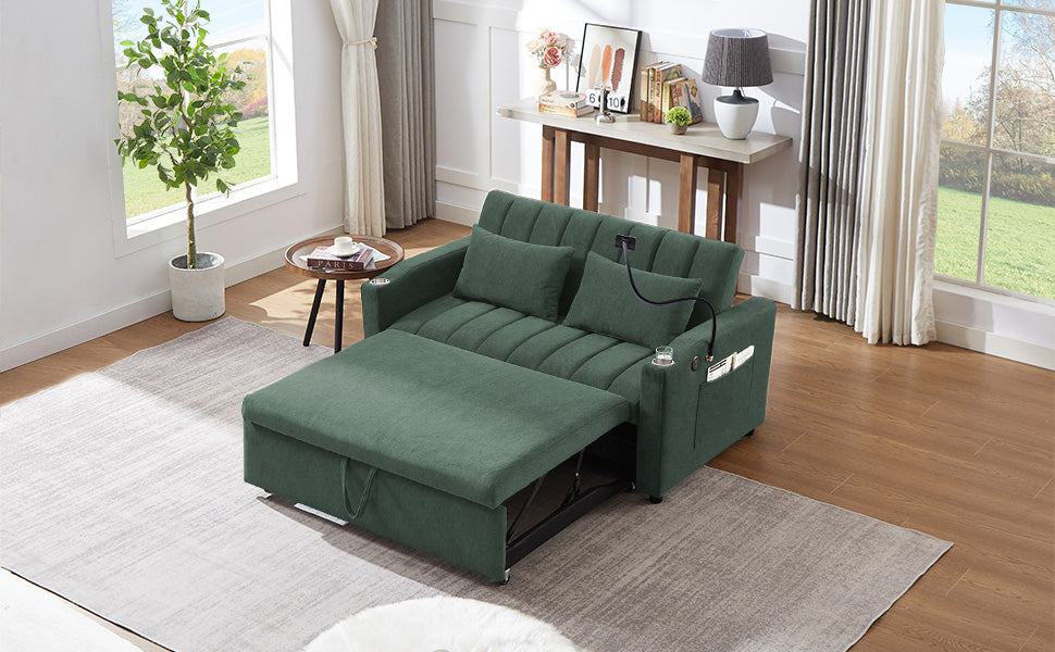 55.9" Convertible Sofa Bed Loveseat