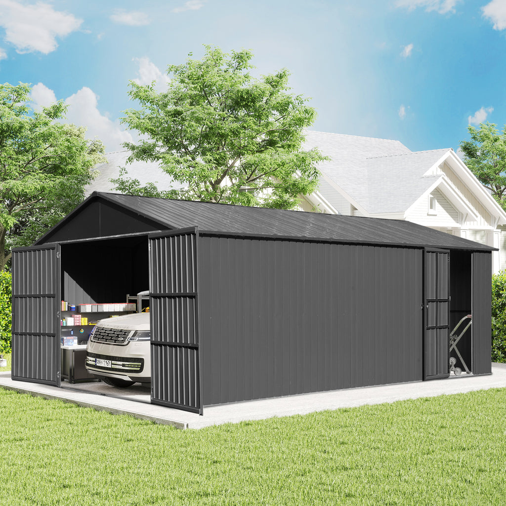 12x15FT Outdoor Metal Garage Shed