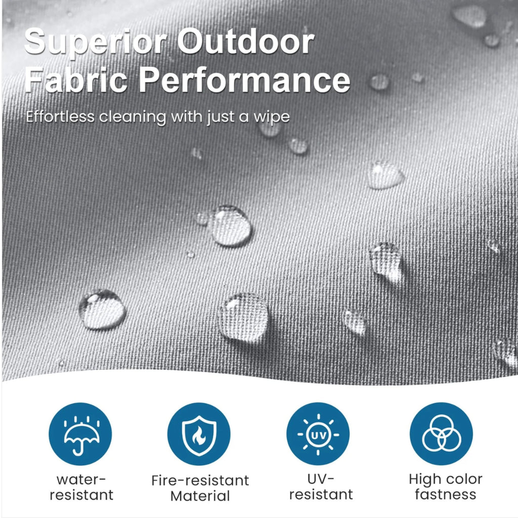 52" All-Weather Aluminum Patio Loveseat Sofa with Thick Cushions