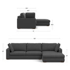 Charlie Deep Seater Right Sectional Sofa