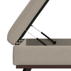 Owen 40 Inch Wide XL Square Coffee Table Storage Ottoman