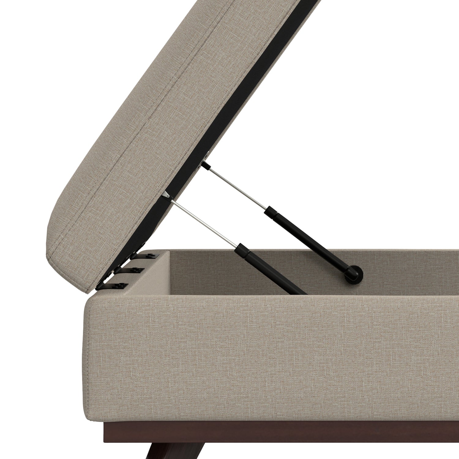 Owen 40 Inch Wide XL Square Coffee Table Storage Ottoman