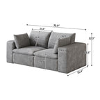 71" Cloud Sofa in Corduroy Fabric