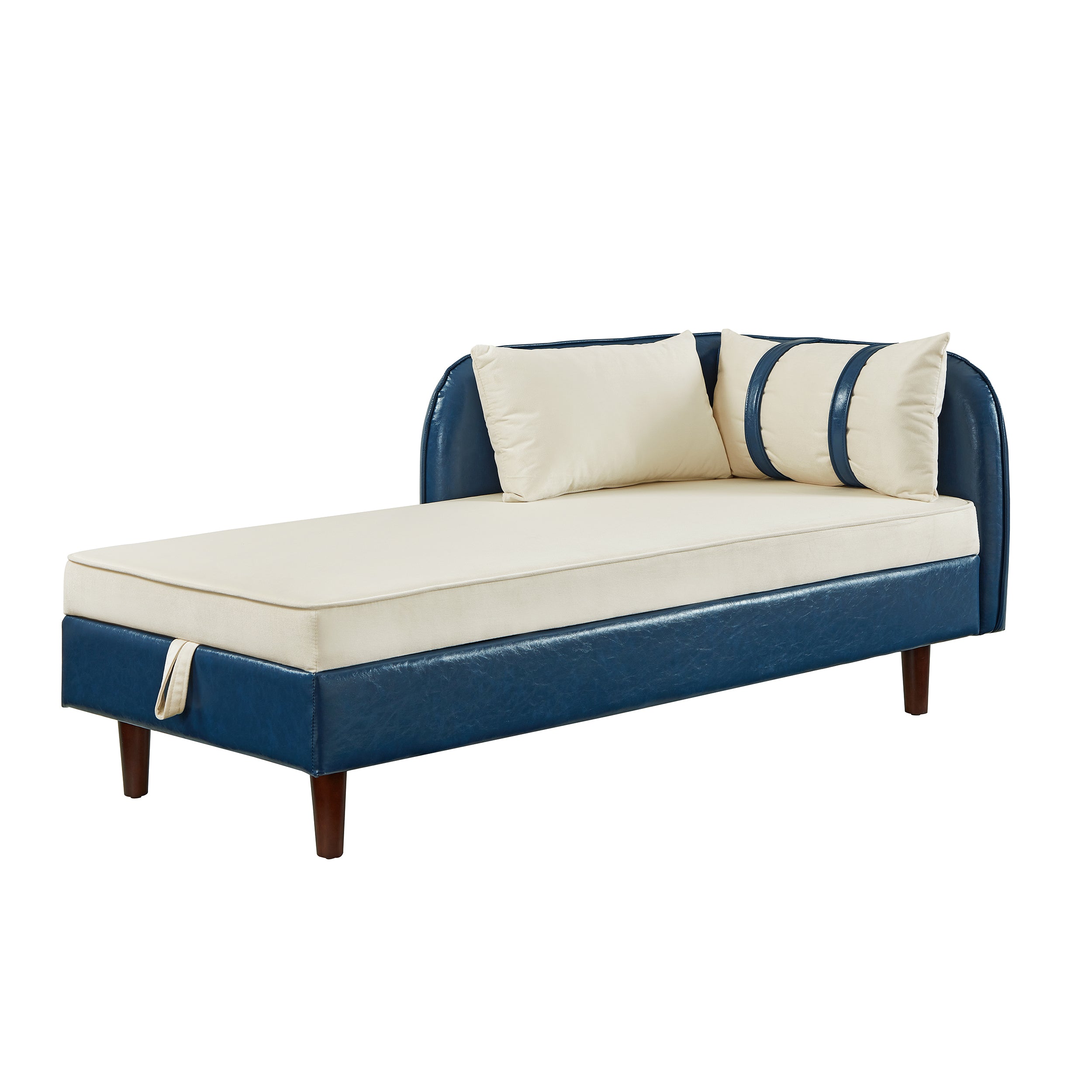 65" Storage Chaise Lounge Sofa