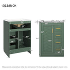 24" Bathroom Vanity with Integrated Ceramic Sink
