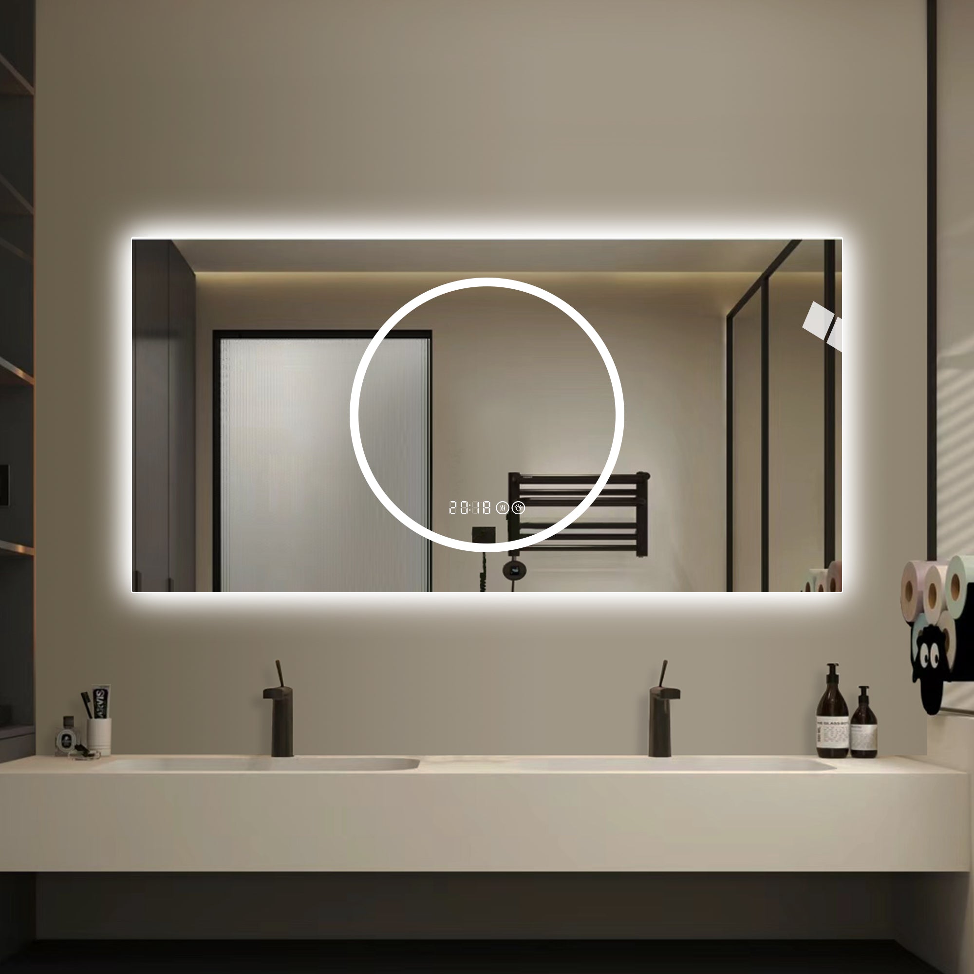 48x24 Inch Bathroom Mirror with LED Lights