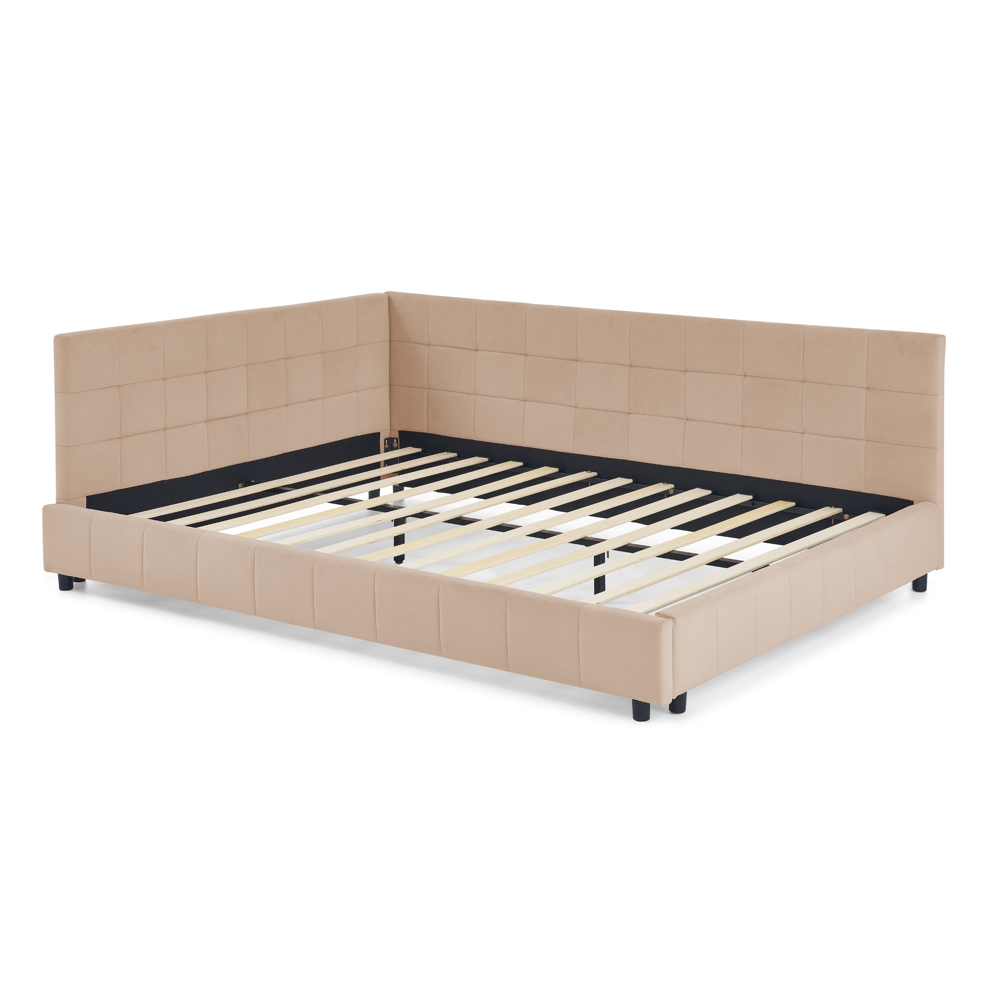 Queen Size Upholstered Tufted Bed Frame