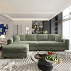 102.4" Plush Corduroy 4-Seat Sofa