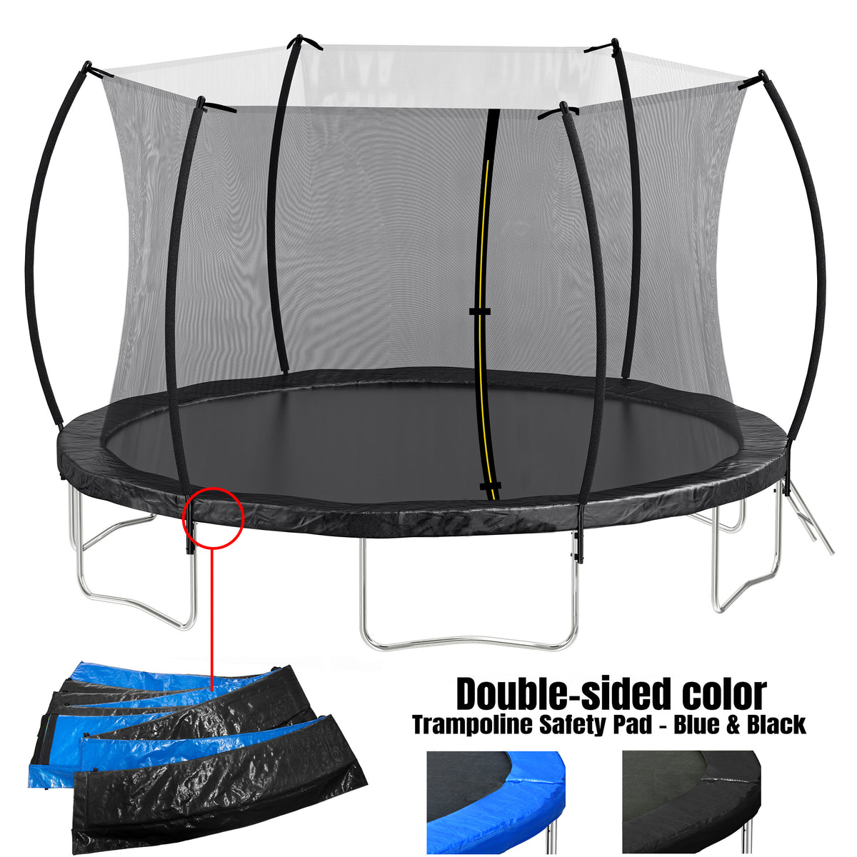 14FT Trampoline with Double-side Color Pad