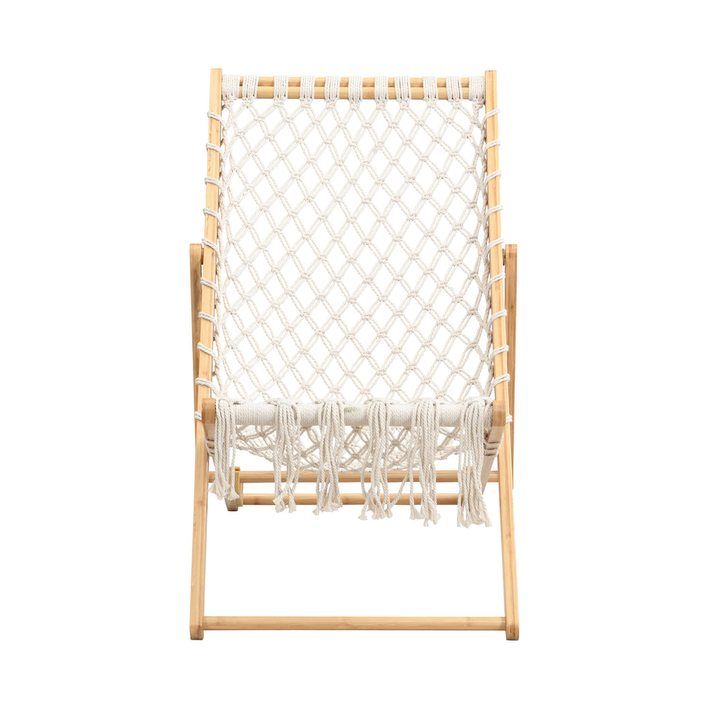 Set of 2 Weaving Chairs with Handwoven Rope