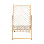 Set of 2 Weaving Chairs with Handwoven Rope