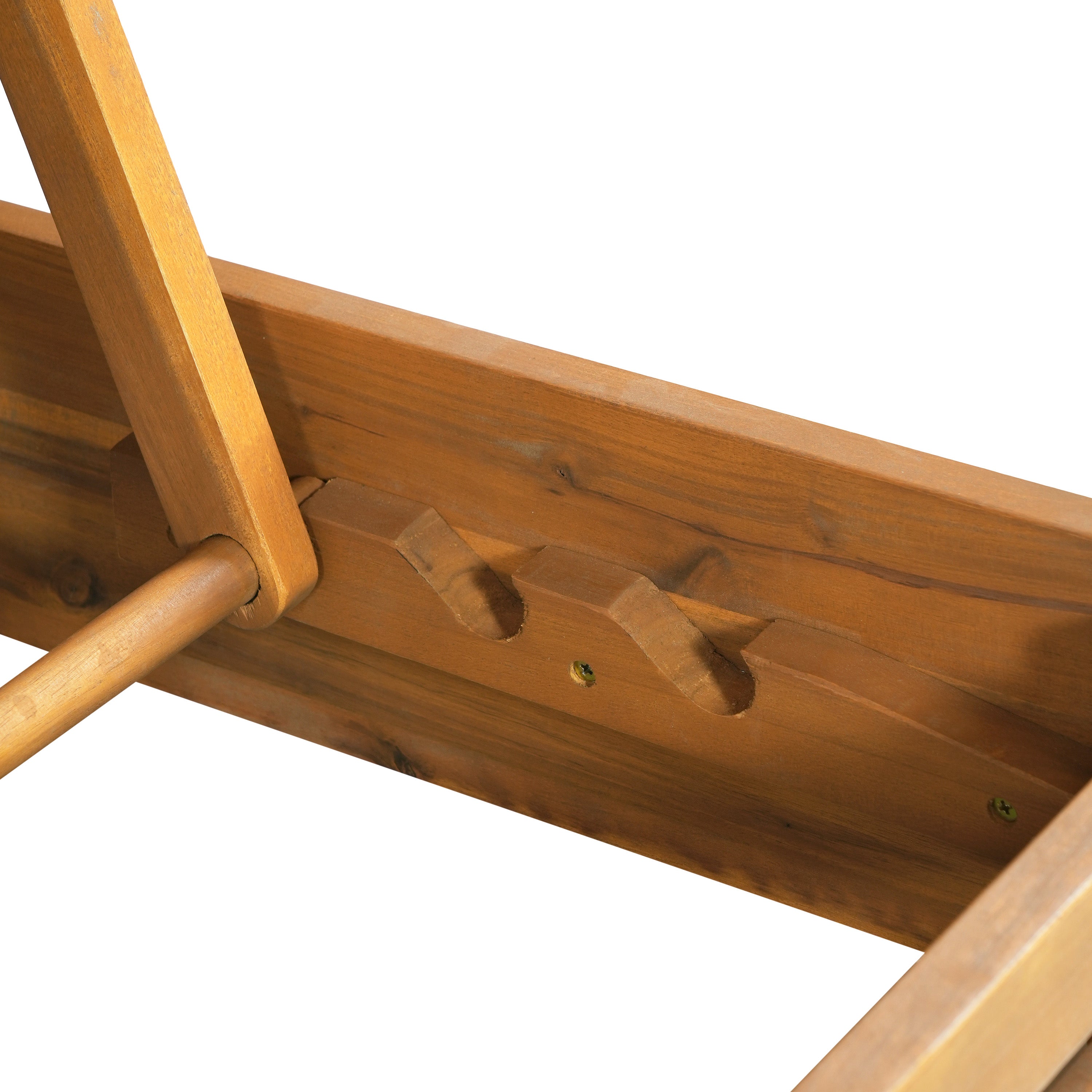 Acacia Wood Outdoor Chaise Lounge