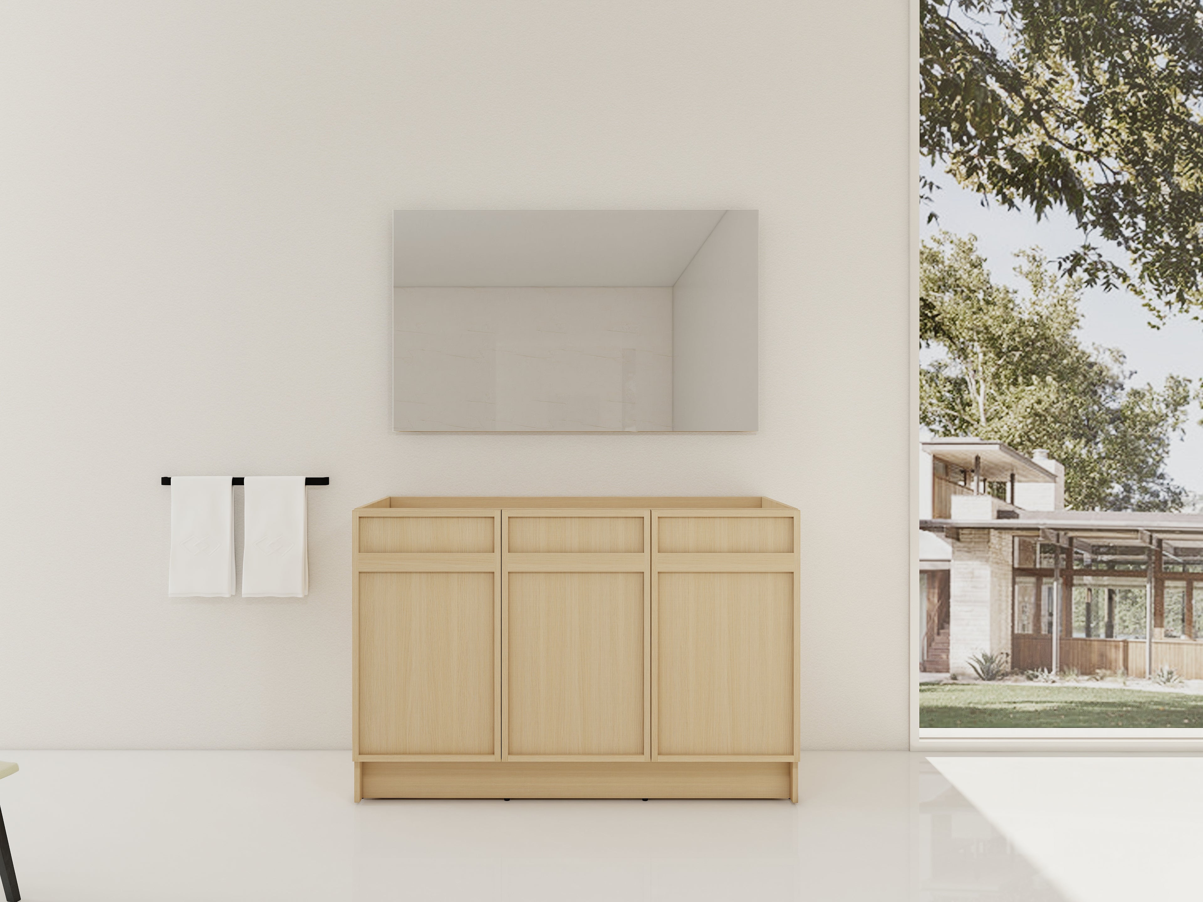 48" Freestanding Bathroom Vanity & 3 Soft-Close Cabinet Doors