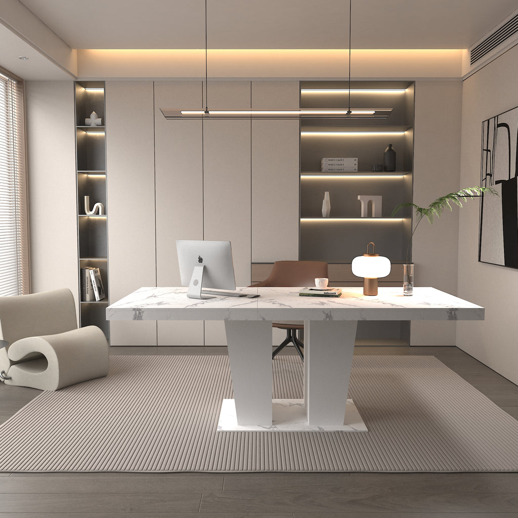 Extendable Dining Room Table for 6-10, Modern All