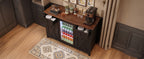 K&K 53.2" Farmhouse Fridge Cabinet