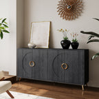 Modern Lacquered 4 Door Wooden Cabinet Sideboard Buffet