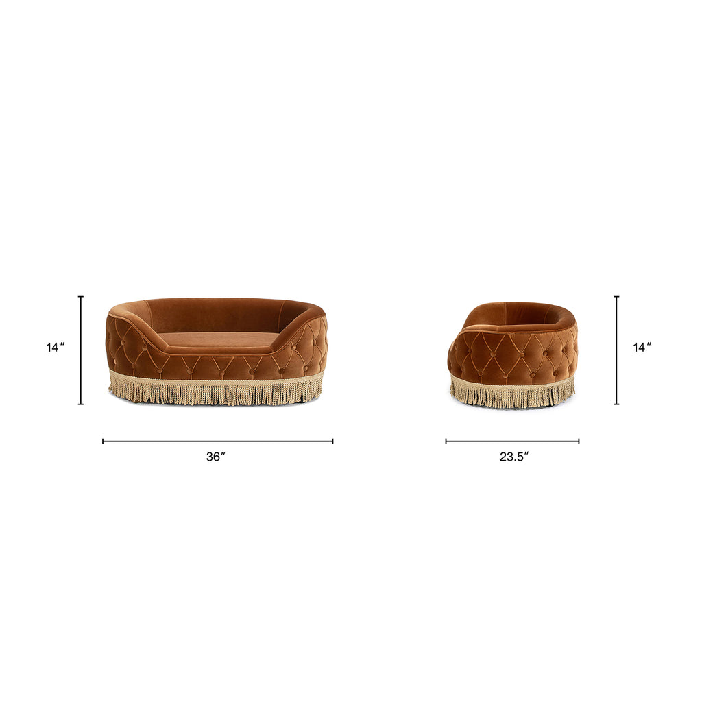 Monroe 33" Dog Sofa Bed in Burnt
