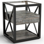 Set of 2 Modern End Table with Drawer