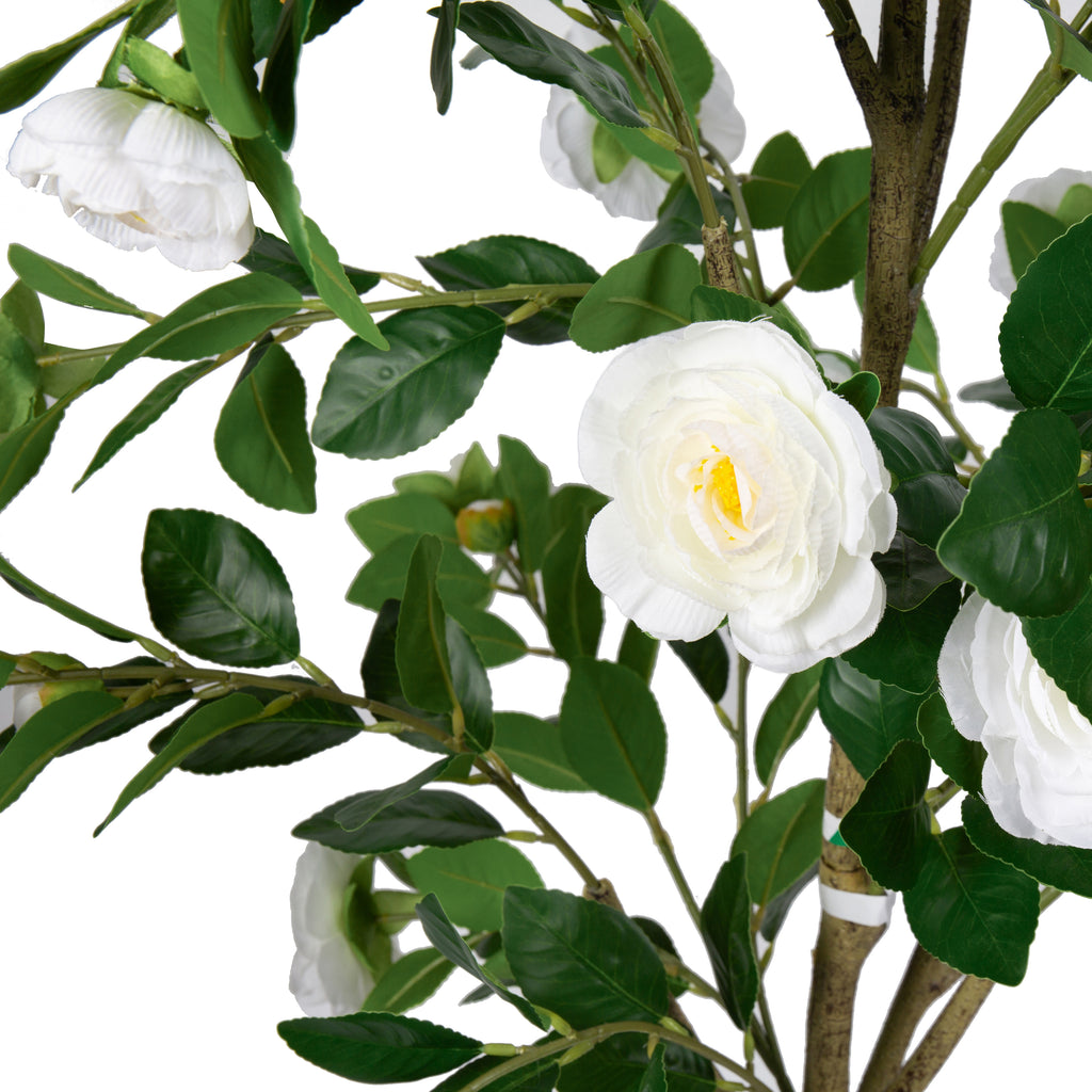Artificial Camellia Tree 5-FT - Faux Plants Indoor Decoration
