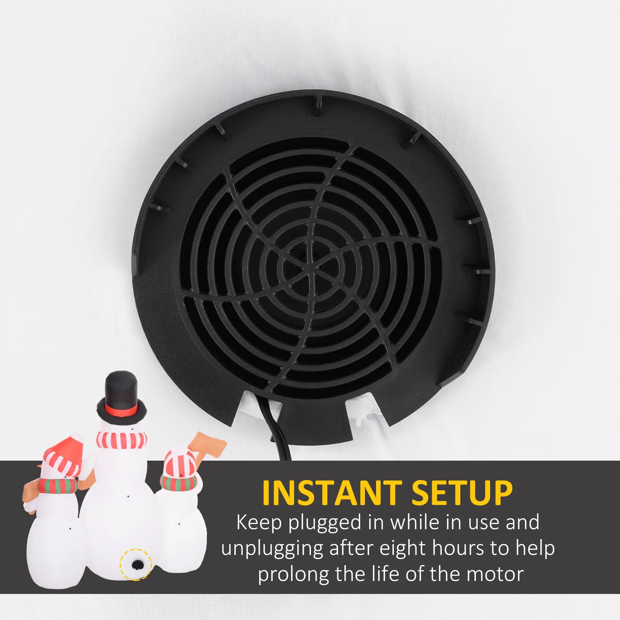 6.1' Inflatable Outdoor Christmas Display with Three Snowmen