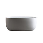 LILYA 47'' Independent Solid Surface Resin Stone Bathtub