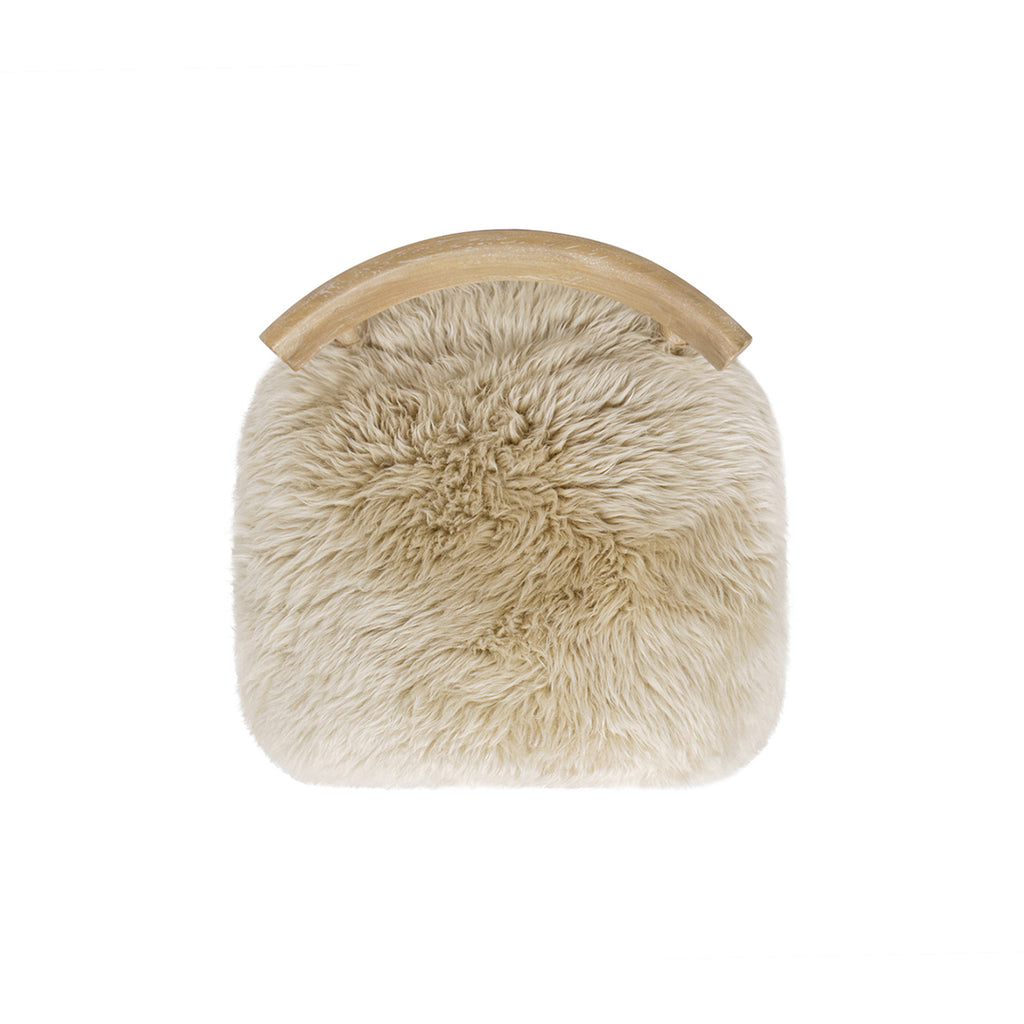 Arden 27.5 Genuine Fur Counter Height Bar Stool