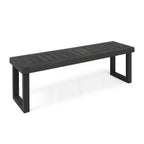 3-Piece Solid Acacia Wood Outdoor Dining Set, Sandblast Dark