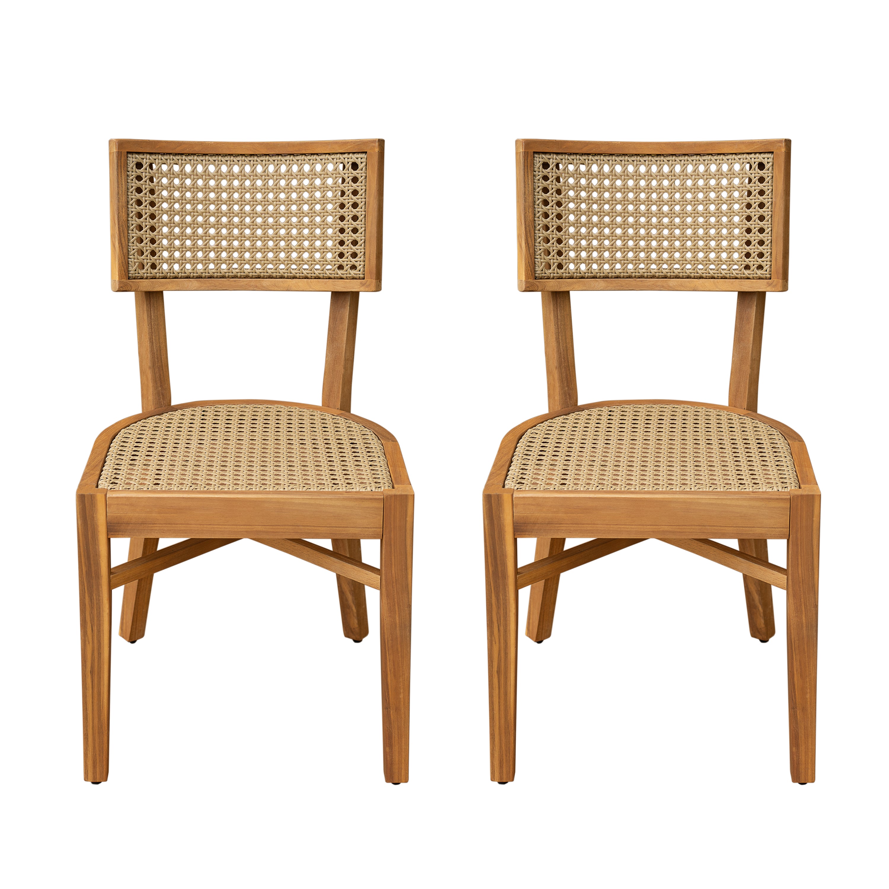 Netro Acacia Wood Dining Chair Set