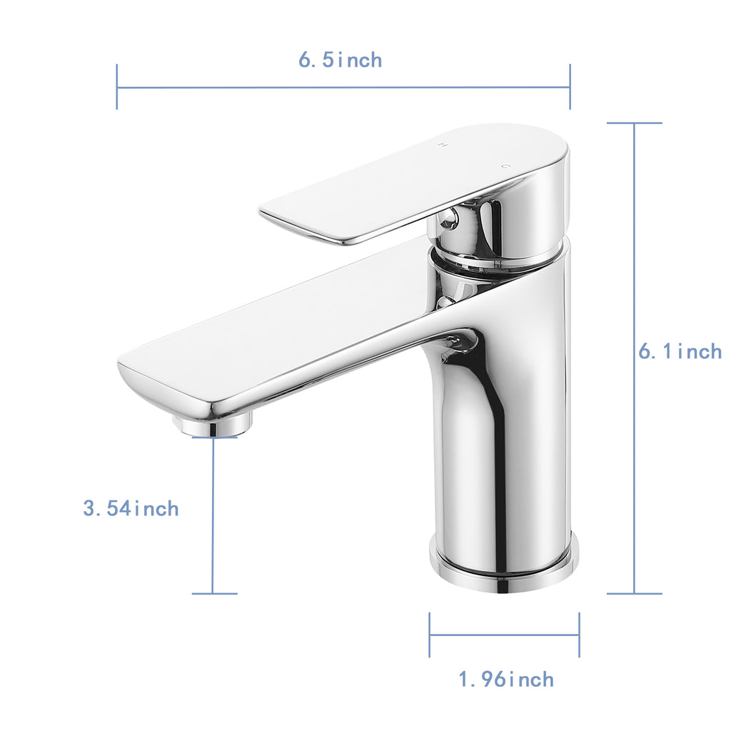 Chrome Single Handle Lavatory Basin Sink Faucet