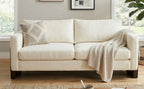 Modern 3-Seater Sofa with Rubberwood Legs