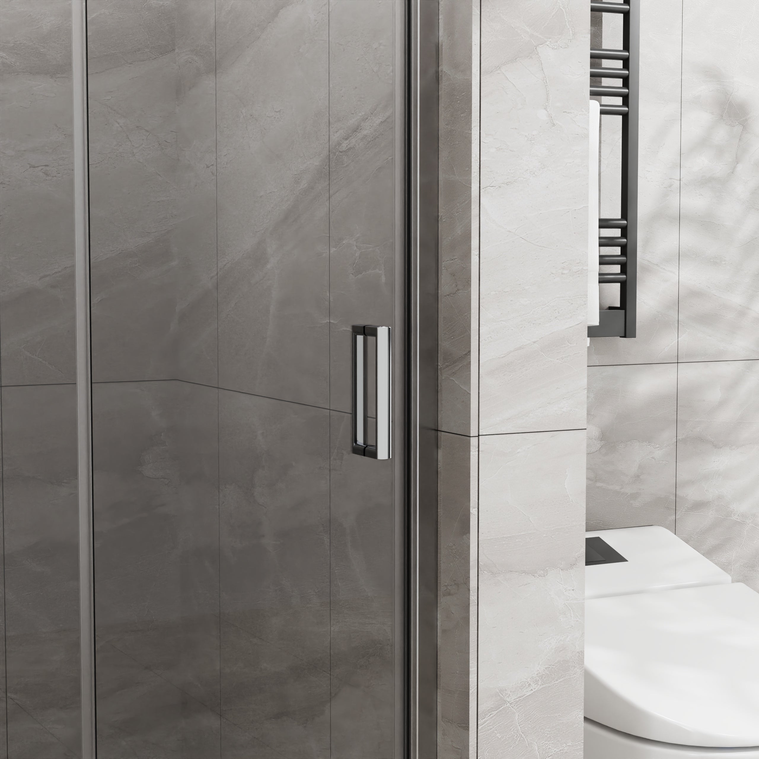 Goodyo 36"x 72" Bifold Frameless Glass Shower Door