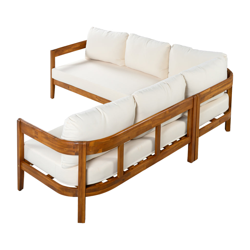 U-Style Acacia Solid Wood Patio Furniture Set