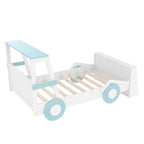 Twin Size Car Bed with Storage Shelves, Kids Platform Bed