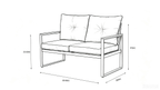 Oversized Steel Outdoor Conversation Set